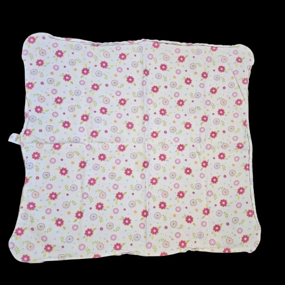 Circo Floral Baby‎ Receiving Blanket Pink White Blue Flower Polka Dot Flannel